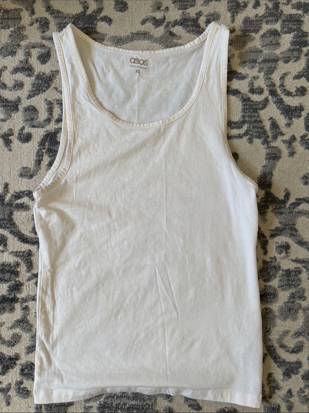 ASOS White Scoop Neck Cotton Tank Top
